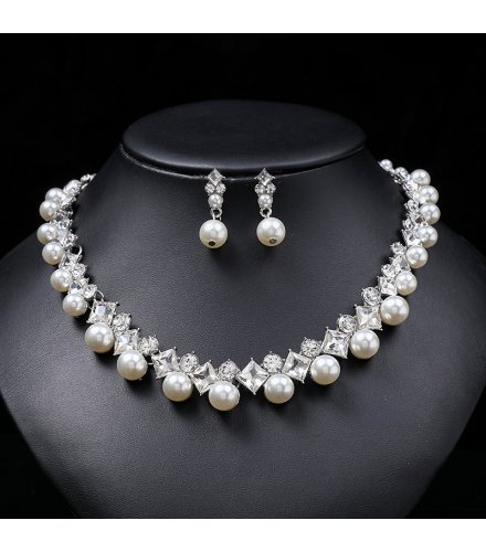SET675 - Pearl Gem Necklace Jewellery set
